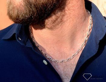 Łańcuszek srebrny 925 męski splot gucci 5 mm DIA-LAN-5533-925. Srebrny łańcuszek. Męski łańcuch na szyję srebrny gucci (4).JPG
